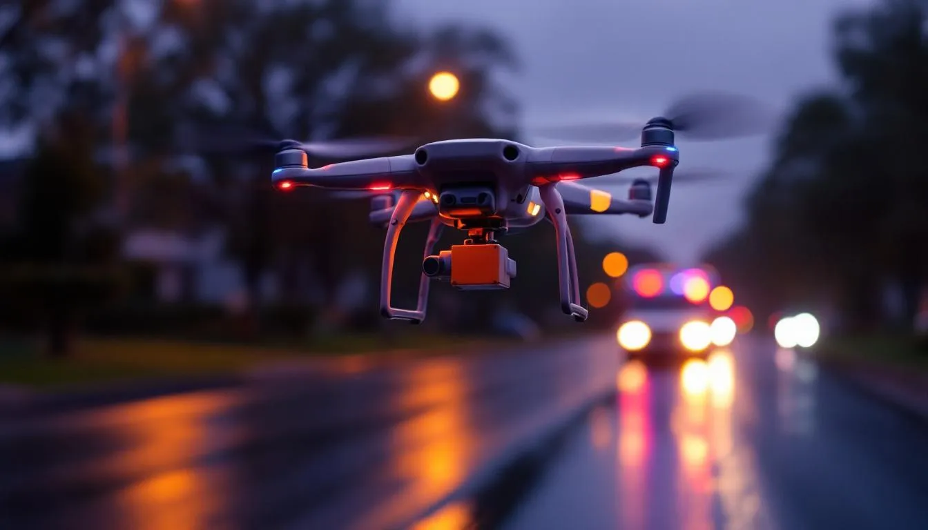 Ce drone policier poursuit les voitures à 100 km/h et livre un défibrillateur